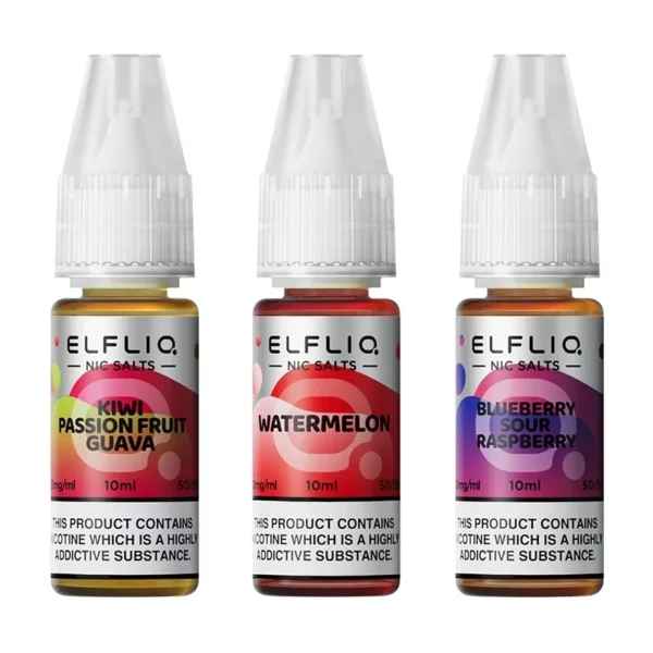ELFLIQ by ELF BAR Nic Salt 10ml E Liquid 10mg | 20mg Vape Juice 50/50 VG/PG